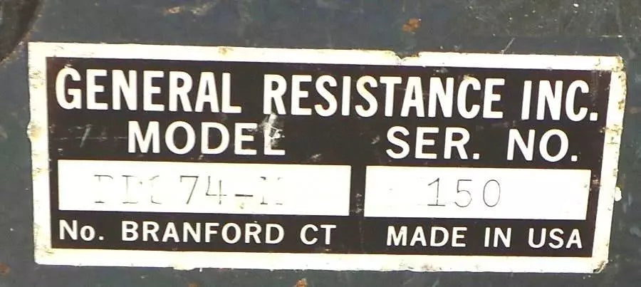 General Resistance Instruments Resist-0-Stat II RDS-74K Resistance Decade Box