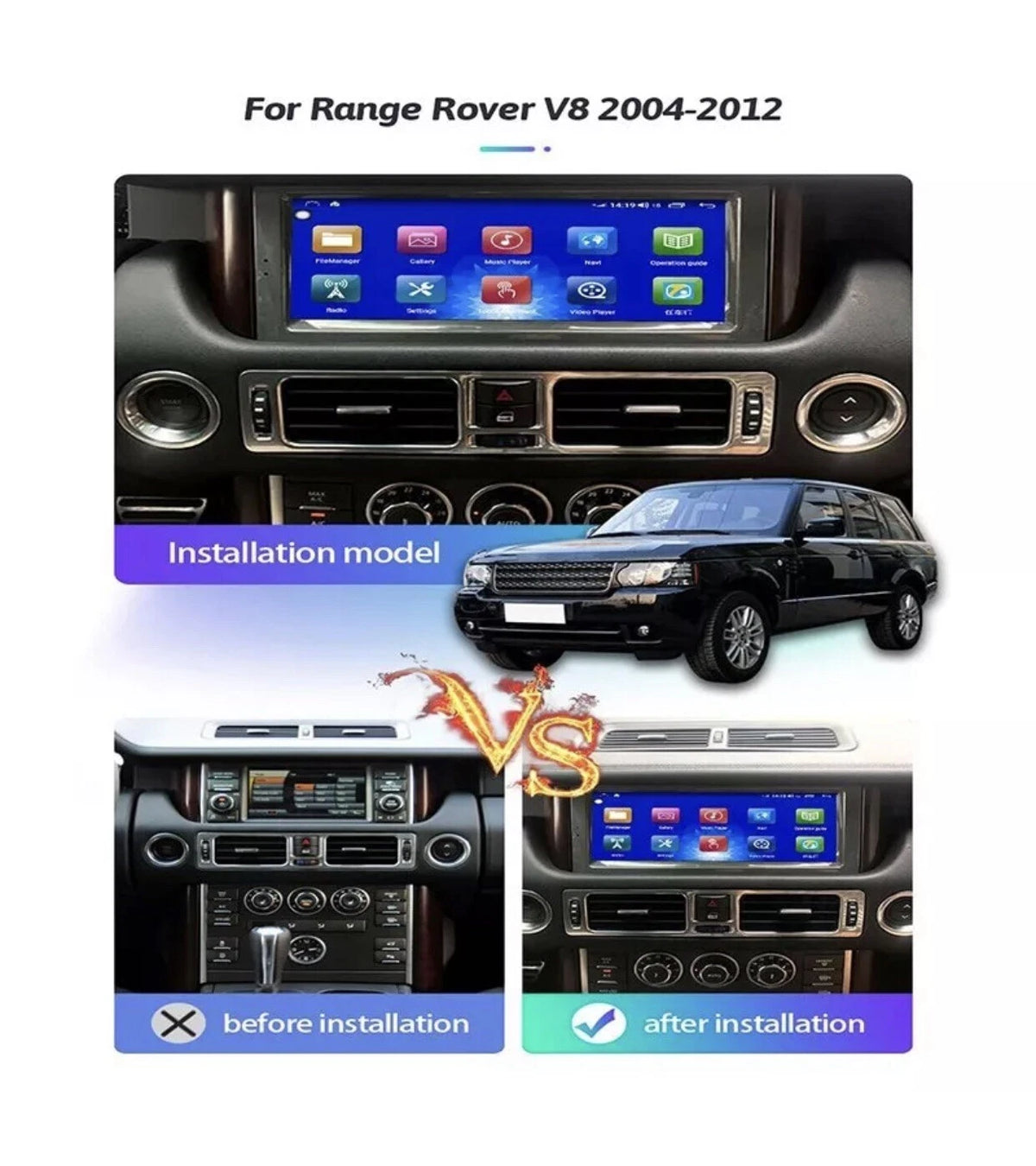 10.2" Android Navigation Car GPS Stereo Radio Carplay For Land Range Rover 02~12