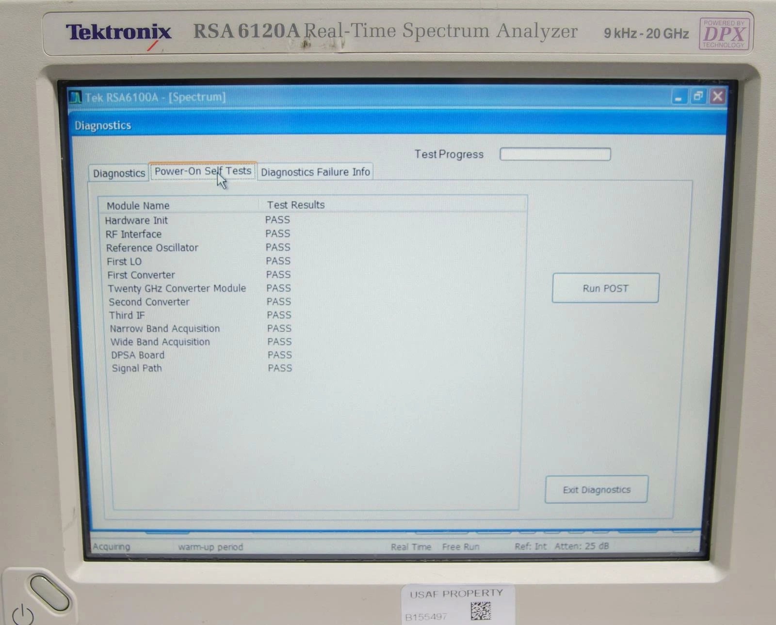 Tektronix RSA6120A Real Time Spectrum Analyzer 9 kHz - 20 GHz with Options