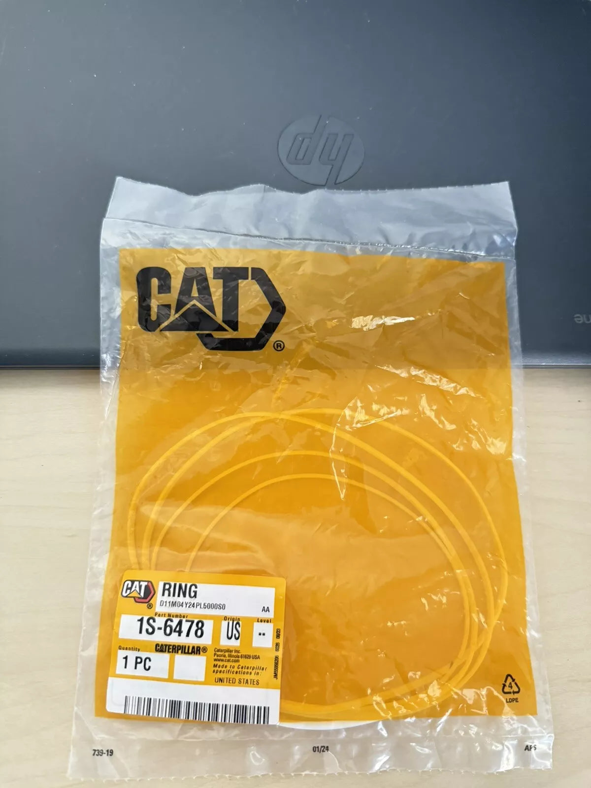 CAT 1S-6478 477.77mm Internal Diameter Seal Ring (Genuine OEM) New