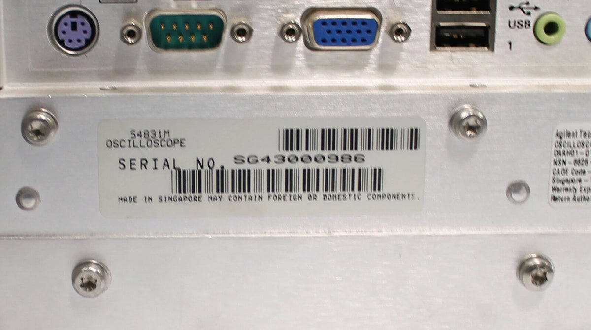 Agilent Infiniium 54831M 54831B 4CH 600Mhz 4GSa/s Digital Oscilloscope