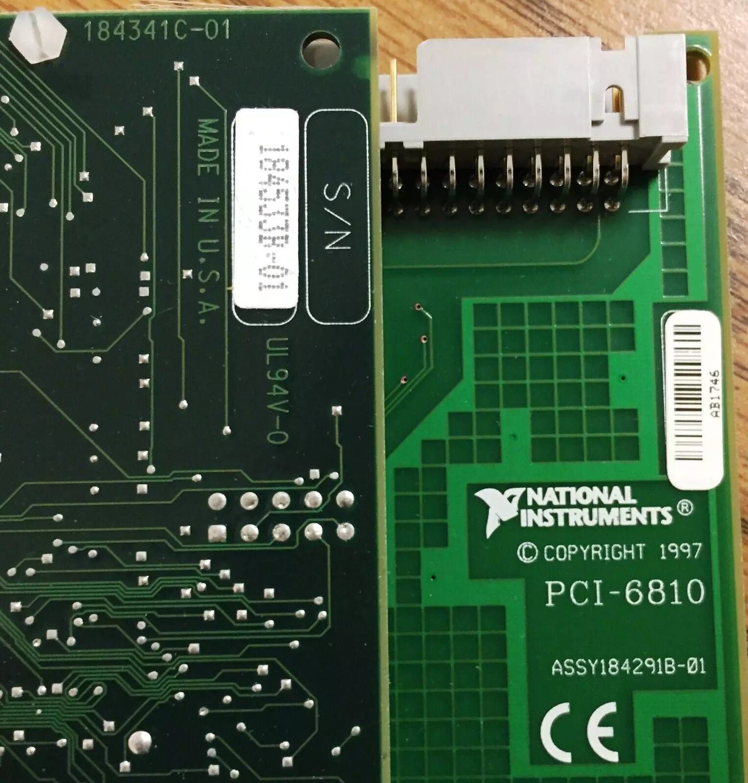 National Instruments PCI-6810 Serial Data Analyzer with NI 184291B & 184533B-01 Board