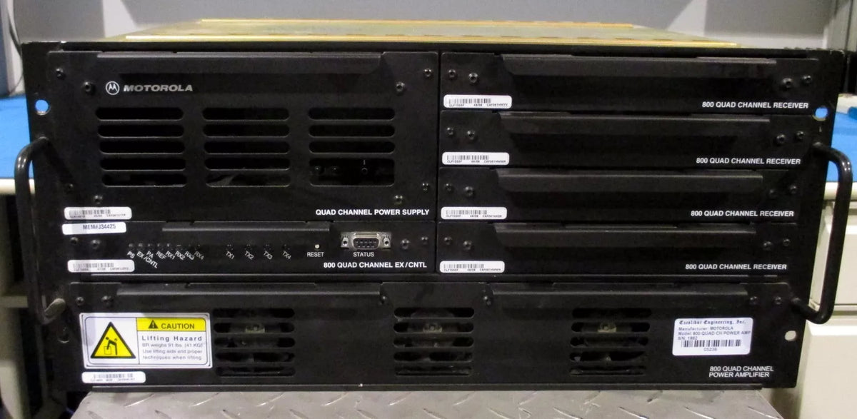 Motorola iDEN T5939A 800 Quad Channel Amplifier with Power Supply, Ex/Cntrl & 4 Receivers