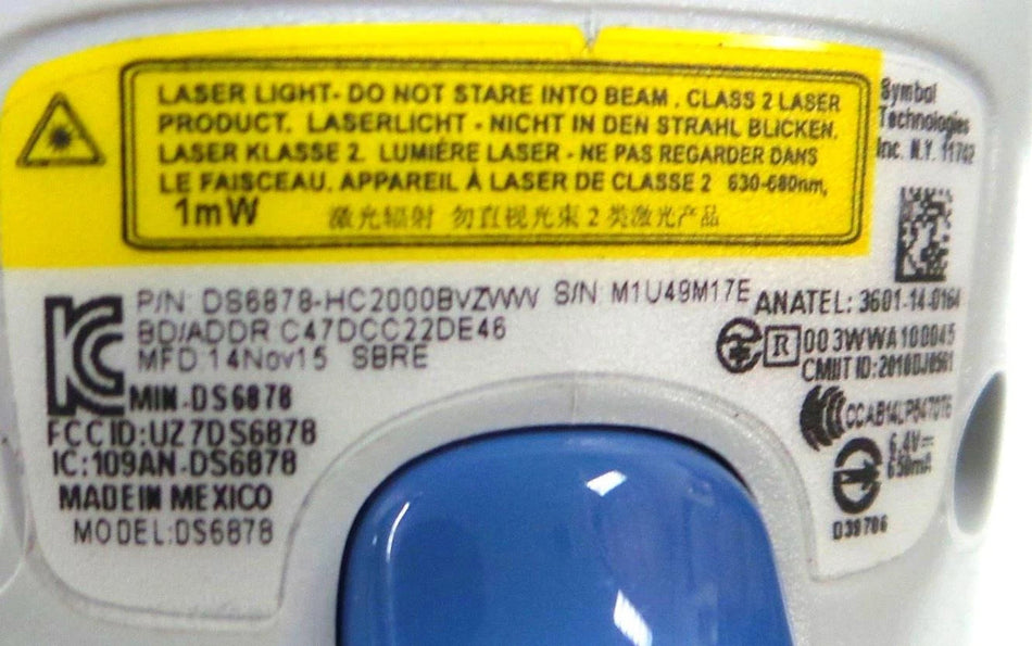 Symbol DS6878 Scanner Wireless with Tech STB4278 Cradle
