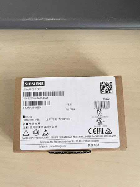 Siemens 6SL3255-0AA00-4CA1 Basic Operator Panel BOP-2 G120 Drive HIM