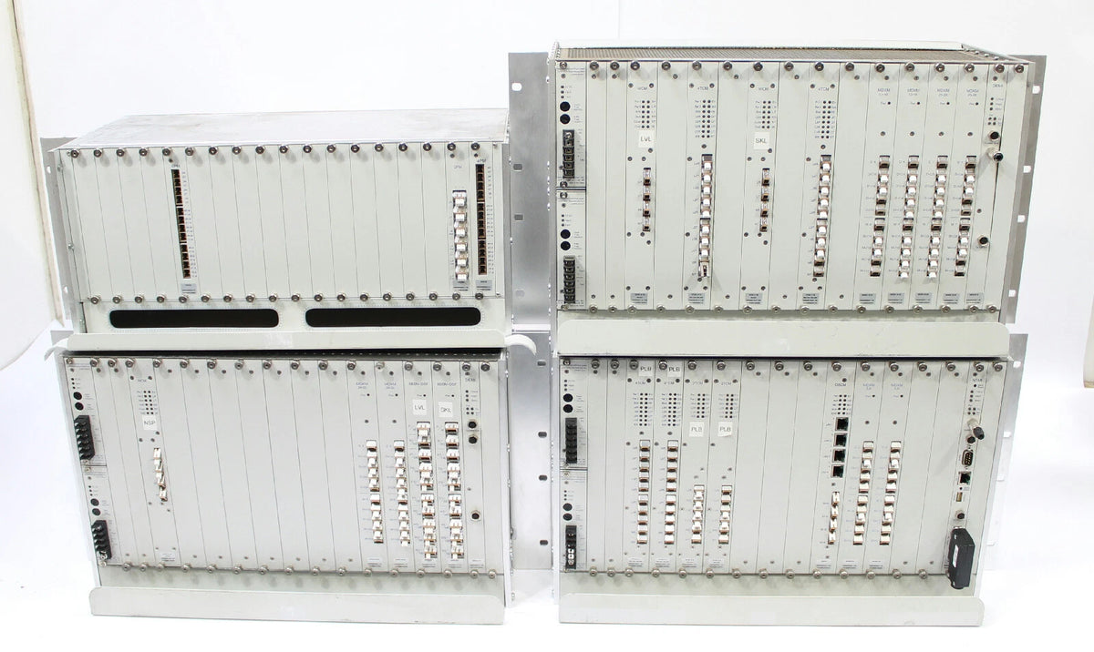 Lot of 4 ADVA Optical Networking FSP3000 Fiber Service Chassis with Modules