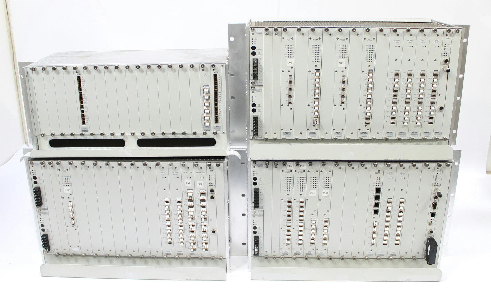Lot of 4 ADVA Optical Networking FSP3000 Fiber Service Chassis with Modules