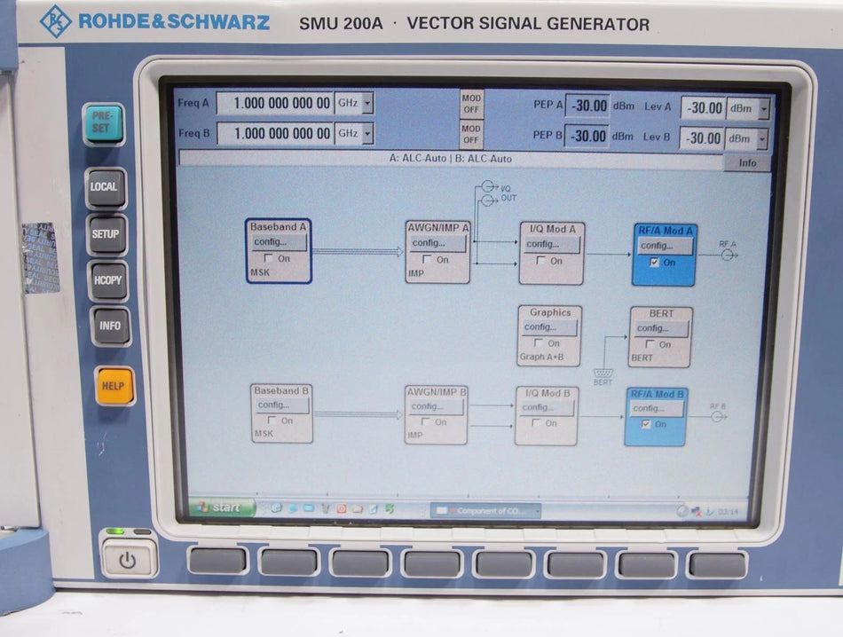 Rohde & Schwarz SMU200A 100kHz - 2.2GHz Vector Signal Generator OPT B10 B13 B20