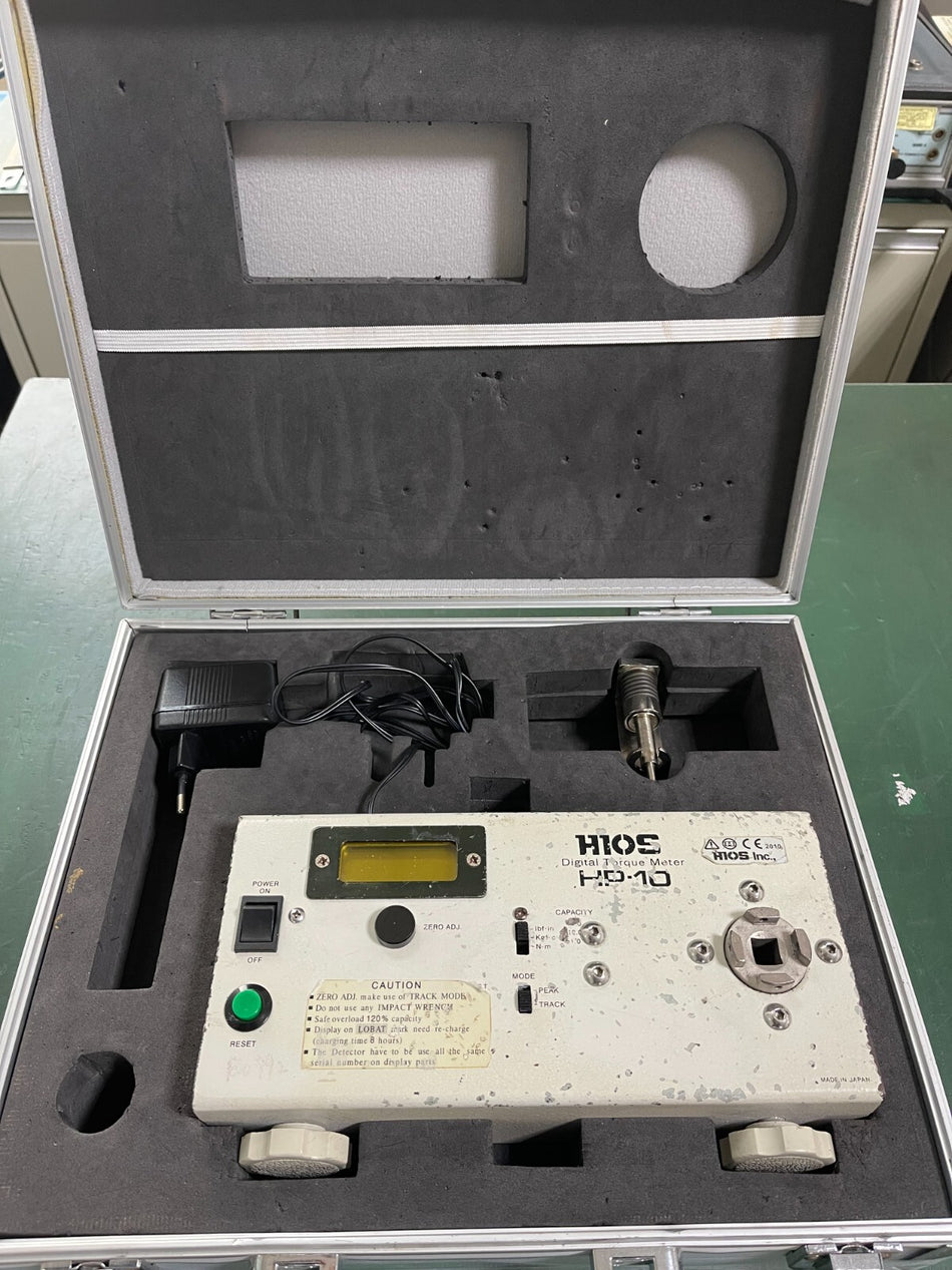 HIOS HP-10 HP10 Digital Torque Meter w/ Battery & power adpater 240VAC - XG eqpt