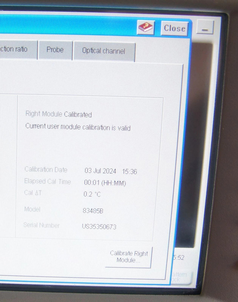 HP Agilent 83485B 30 GHz Optical Channel / 40 GHz Electrical Module OPT 40