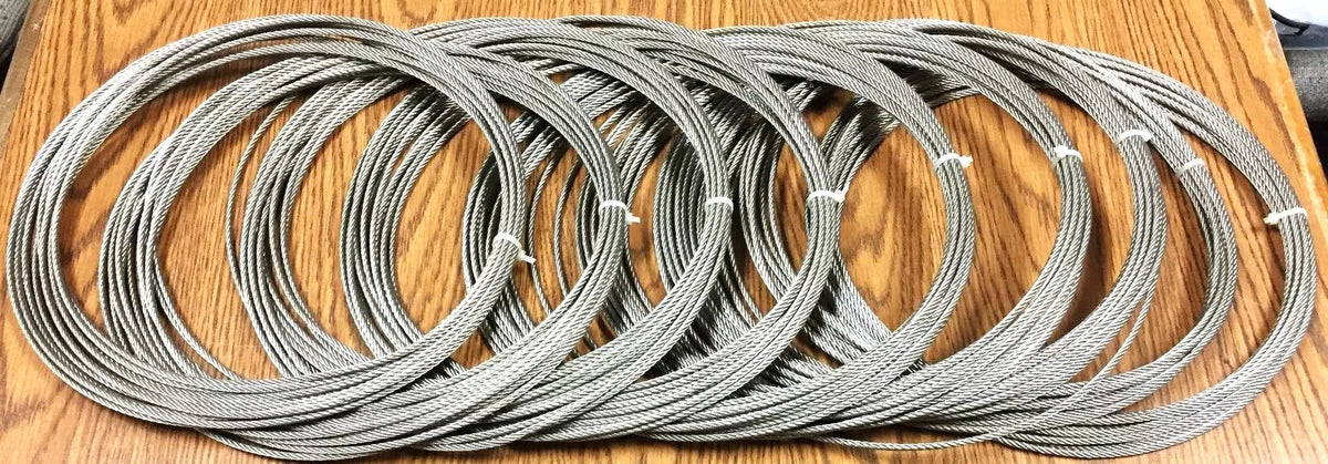 Jakob 20113-0480 Stainless Steel Wire Rope, 4mm Dia x 11,240mm Long