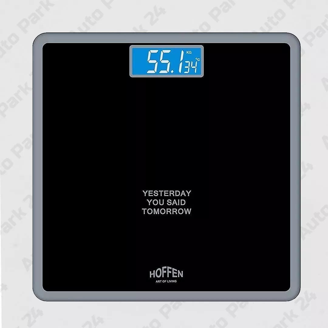 Hoffen Digital Body Weight Scale with Thick Tempered Glass and LCD Display