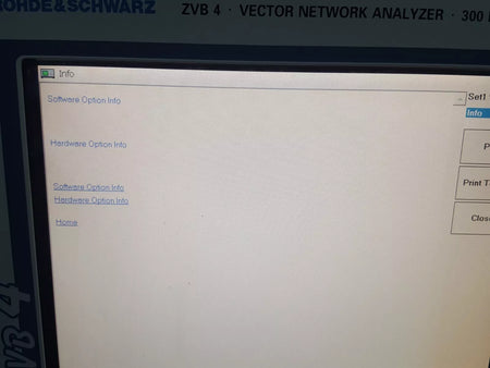 R&S ZVB4 Vector Network Analyzer, 2 Ports, 300kHz-4GHz (100507)