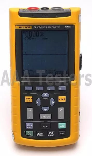 Fluke 124 ScopeMeter 25MS/s Dual-Channel 40MHz HandHeld Oscilloscope 124S - XG eqpt