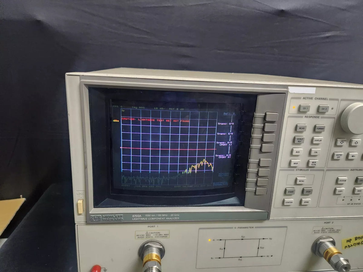 HP/Agilent 8703A 1550nm 130 MHz-20GHz Lightwave Analyzer (0354)