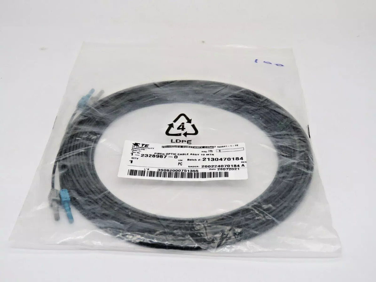 TE Connectivity Fiber Optic Cable Assy 10M 2328987-0 LC/UPC to LC/UPC Duplex 10