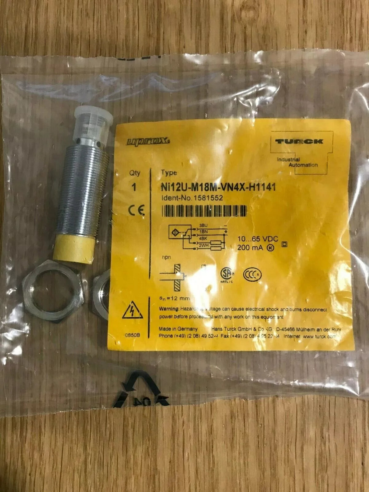 TURCK NI12U-M18-AN6X-H1141 Proximity Sensor
