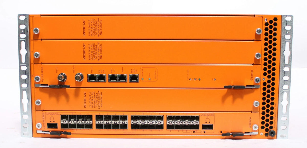 Gigamon GigaVUE-HD4 Fabric Node Chassis w/ HCCv2 Controller & GigaPORT-Q02X32/2q