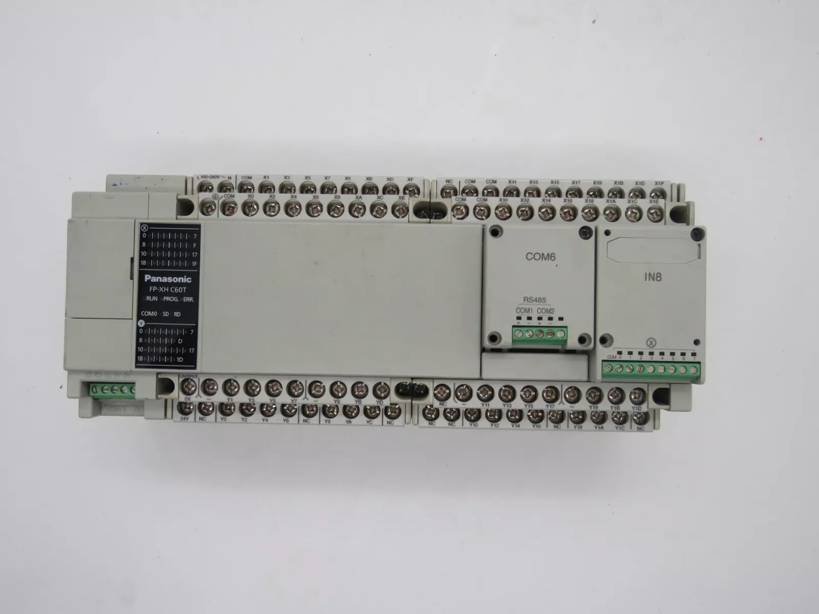 Panasonic FP-XH C60T Control Unit AFPXHC60T-F 100-240V 0.65A 50-60Hz IN 24V