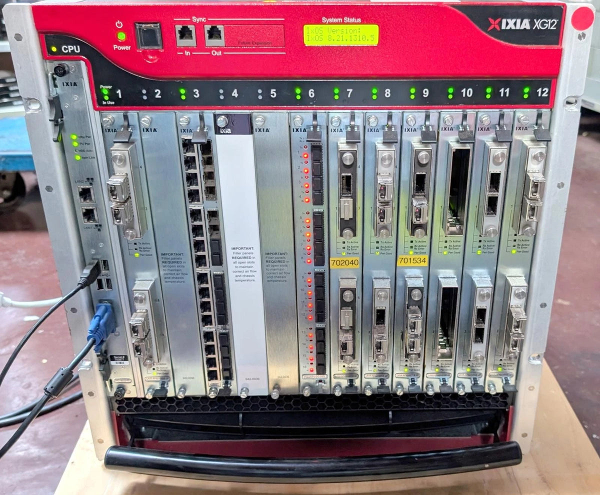 Ixia XG-12 WIN7 IxOS 8.21.1310.5 w 942-0033-02 / LSM1000 / 7x Lava AP40/100GE 2P