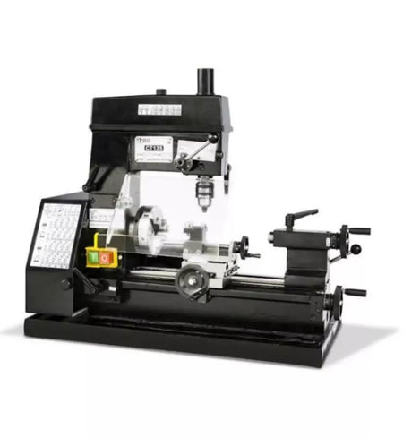 Mini Lathe Machine Desktop DIY Drilling Milling Machine 220V 180W