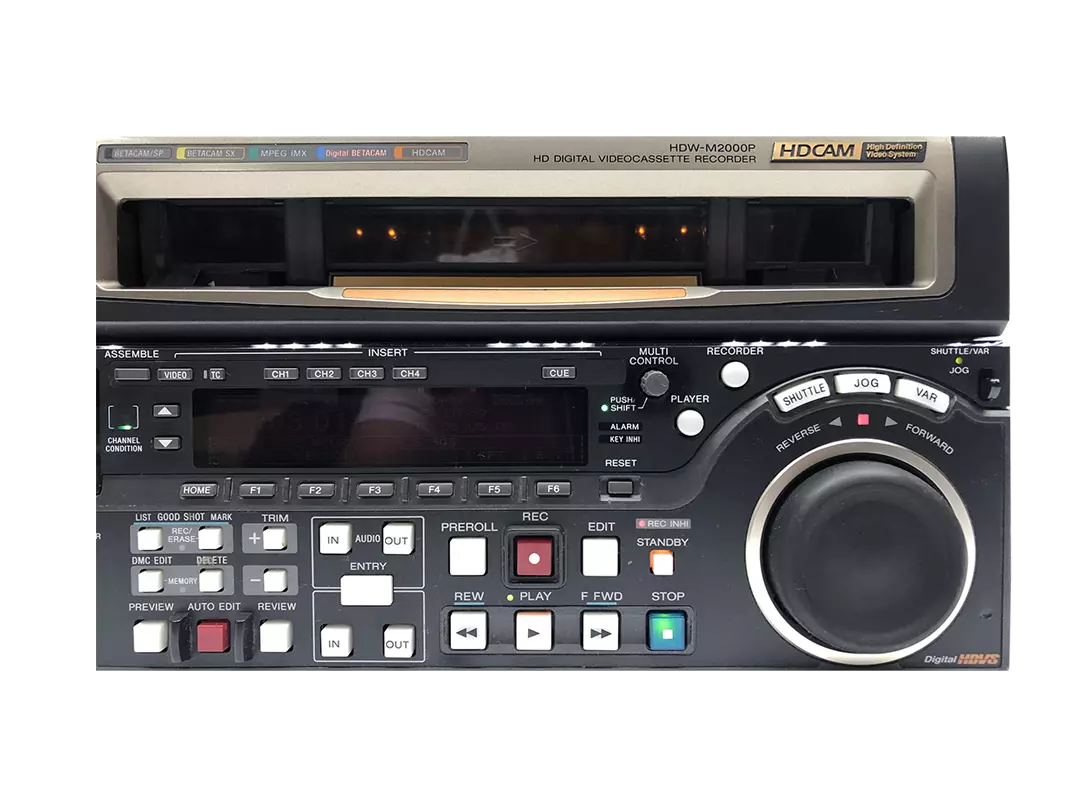 Sony HDW-M2000P HDCAM HD Digital Videocassette Recorder Tape Running 3445 HRs