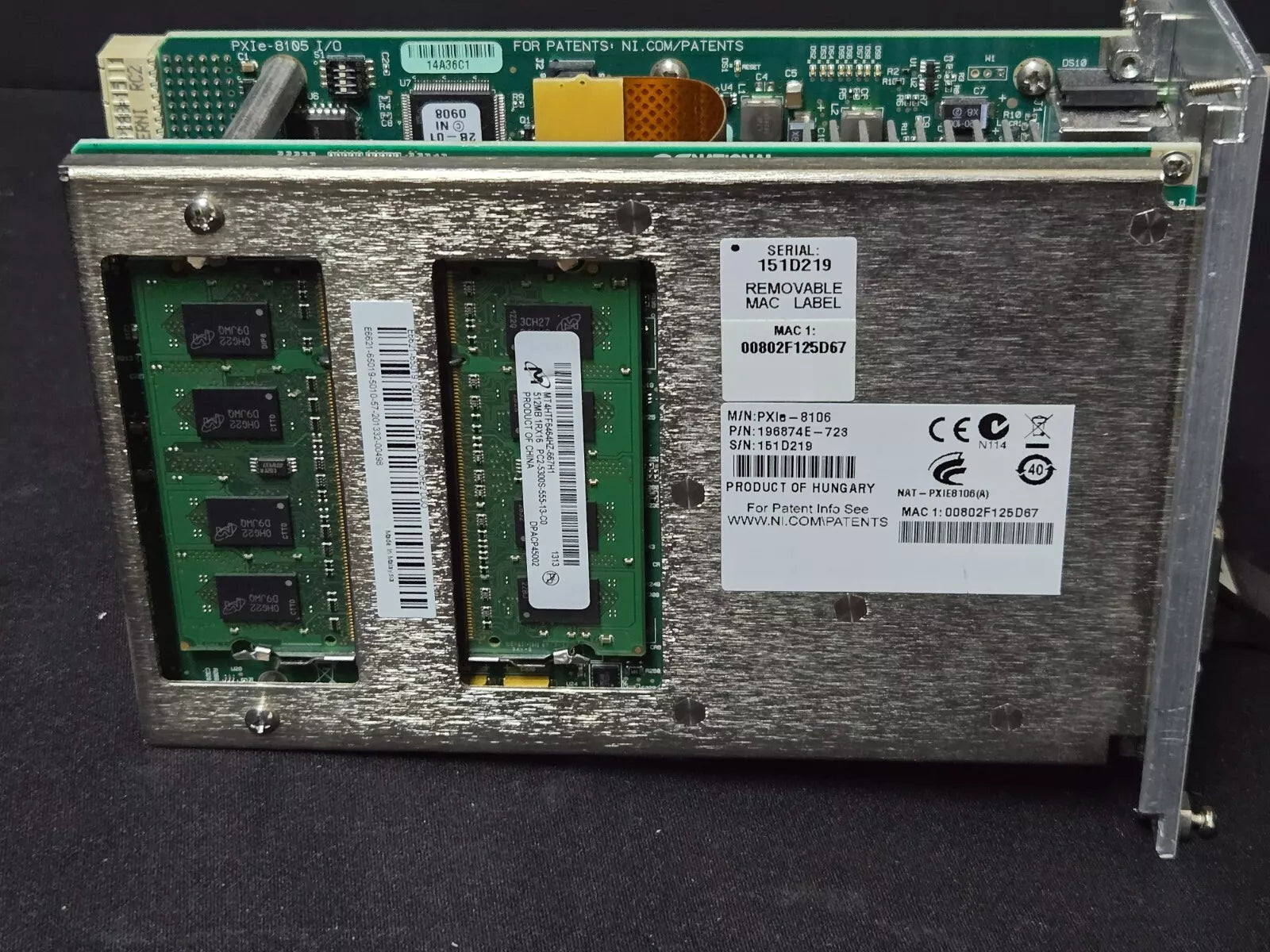 NI PXIe-8106 Embedded Controller (D219)