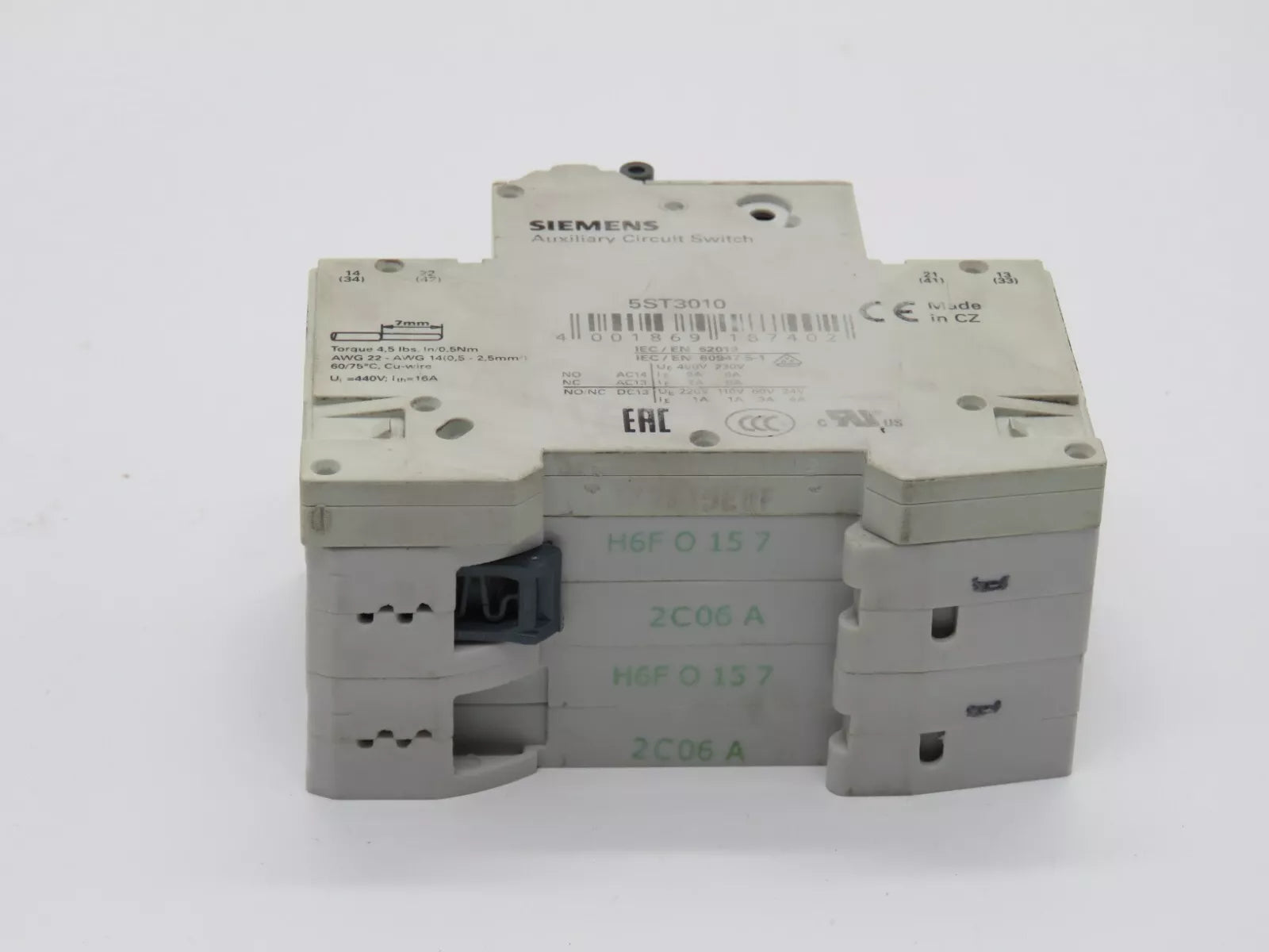 Siemens 5SL42067RC Circuit Breakers Minuature 6 AMP 2 POLE 415V