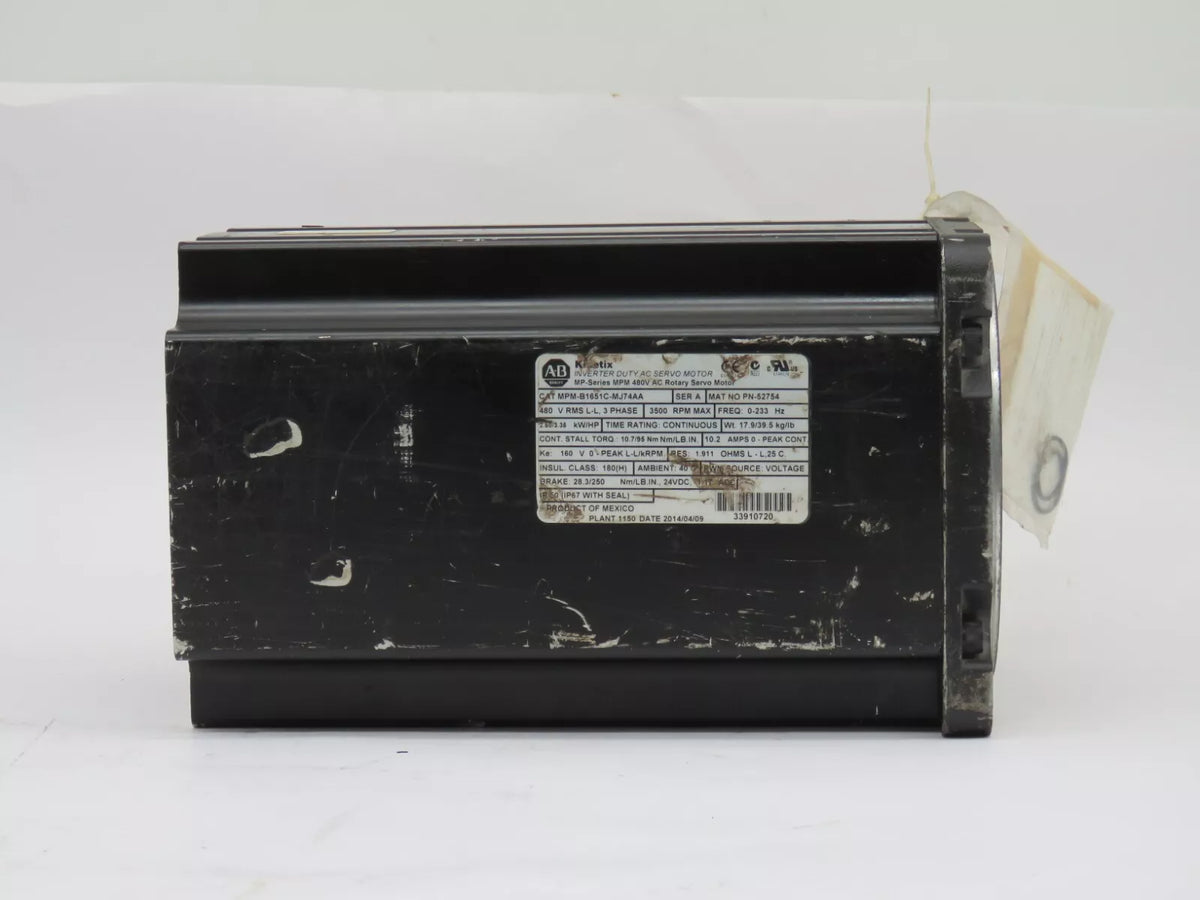 AB MPM-B1651C-MJ74AA Medium-Inertia Servo Motor with Back Casing and Connector