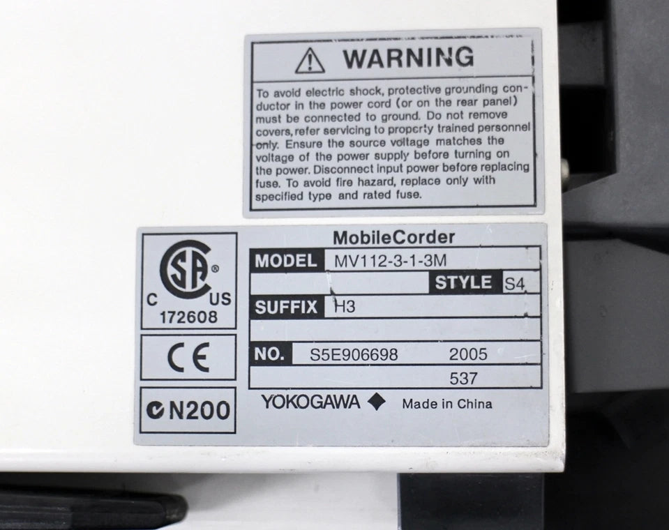 YOKOGAWA MV112 12ch Mobile Corder