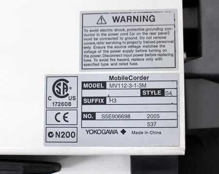 YOKOGAWA MV112 12ch Mobile Corder