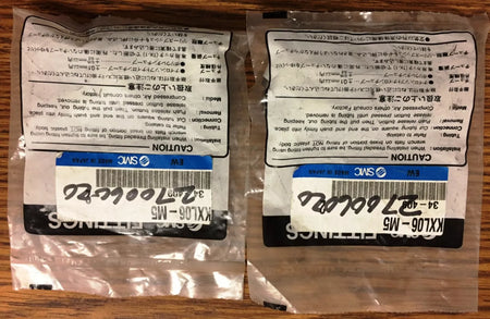 SMC KXL06-M5 Rotary Fitting, 1Bag/2pcs New