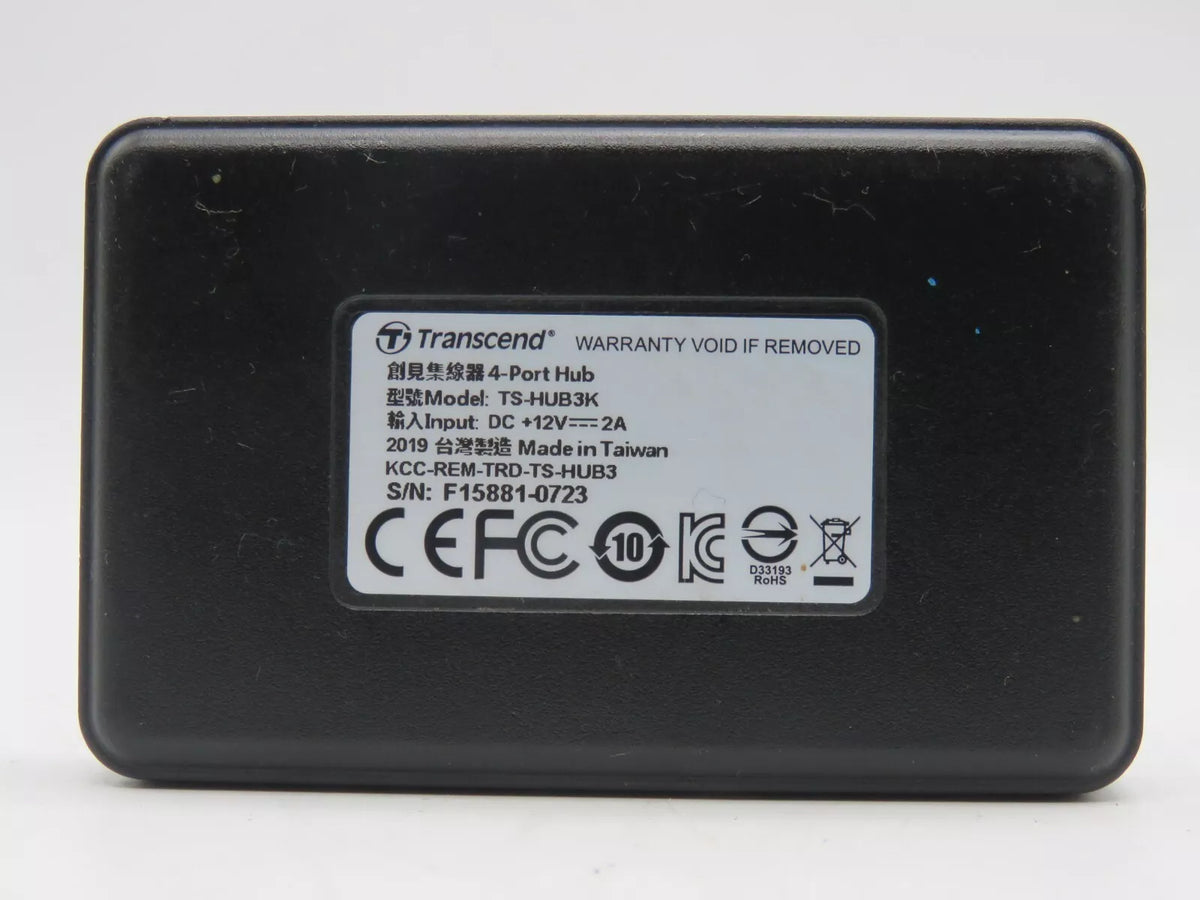 Transcend TS-HUB3K Card Reader Hub 4-port Hub DC+12V-2A