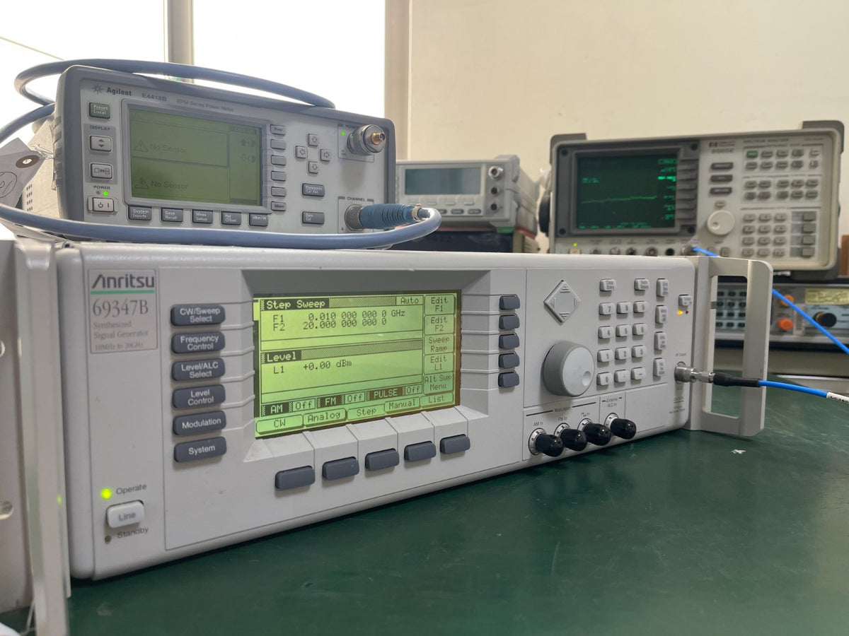 Anritsu 69347B Synthesized Signal Generator 10MHz - 20GHz , w/8 , 11 , 14 - XG eqpt