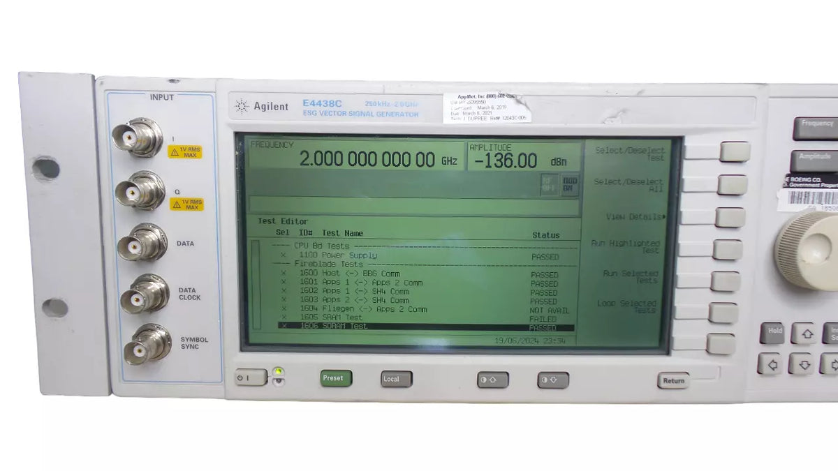 Agilent E4438C ESG Vector Signal Generator 250kHz-3.0GHz