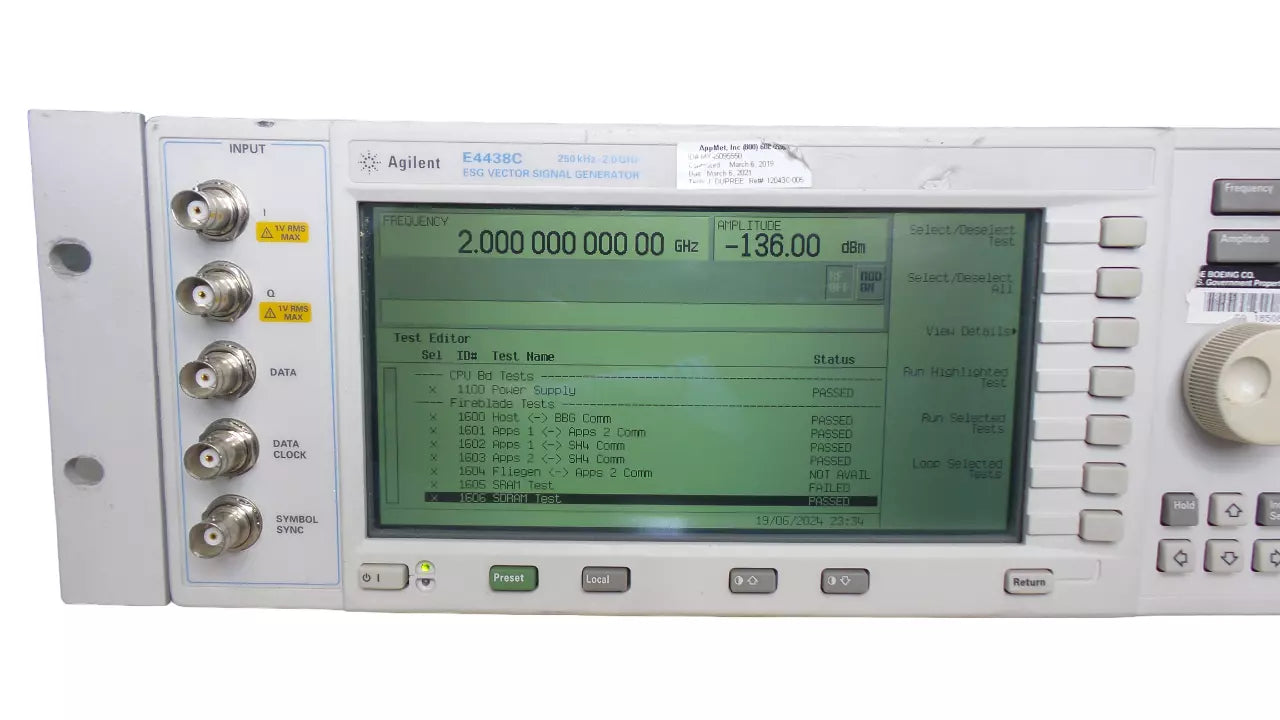 Agilent E4438C ESG Vector Signal Generator 250kHz-3.0GHz