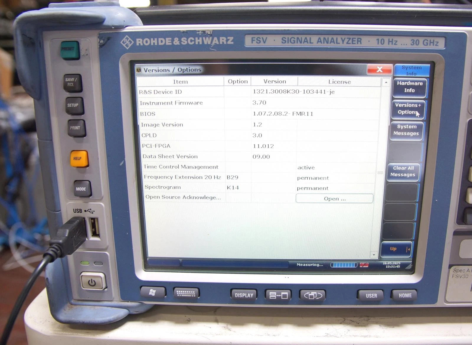 Rohde & Schwarz FSV30 10kHz to 30GHz Spectrum Analyzer OPT B29 K14
