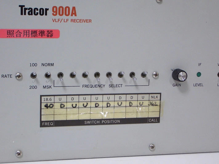 Tracor 900A 100Hz-75.6KHz VLF/LF Frequency Reference Receiver
