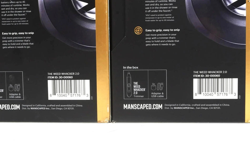 Lot of 2 Manscaped The Weed Whacker 2.0 Ear & Nose Hair Trimmer- Free Shipping