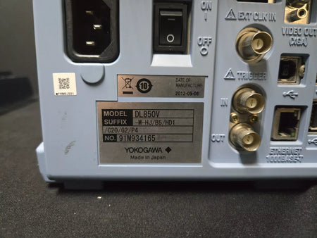 Yokogawa DL850V ScopeCorder Suffix -M-HJ/B5/HD1/C20/G2/P4 (4165)