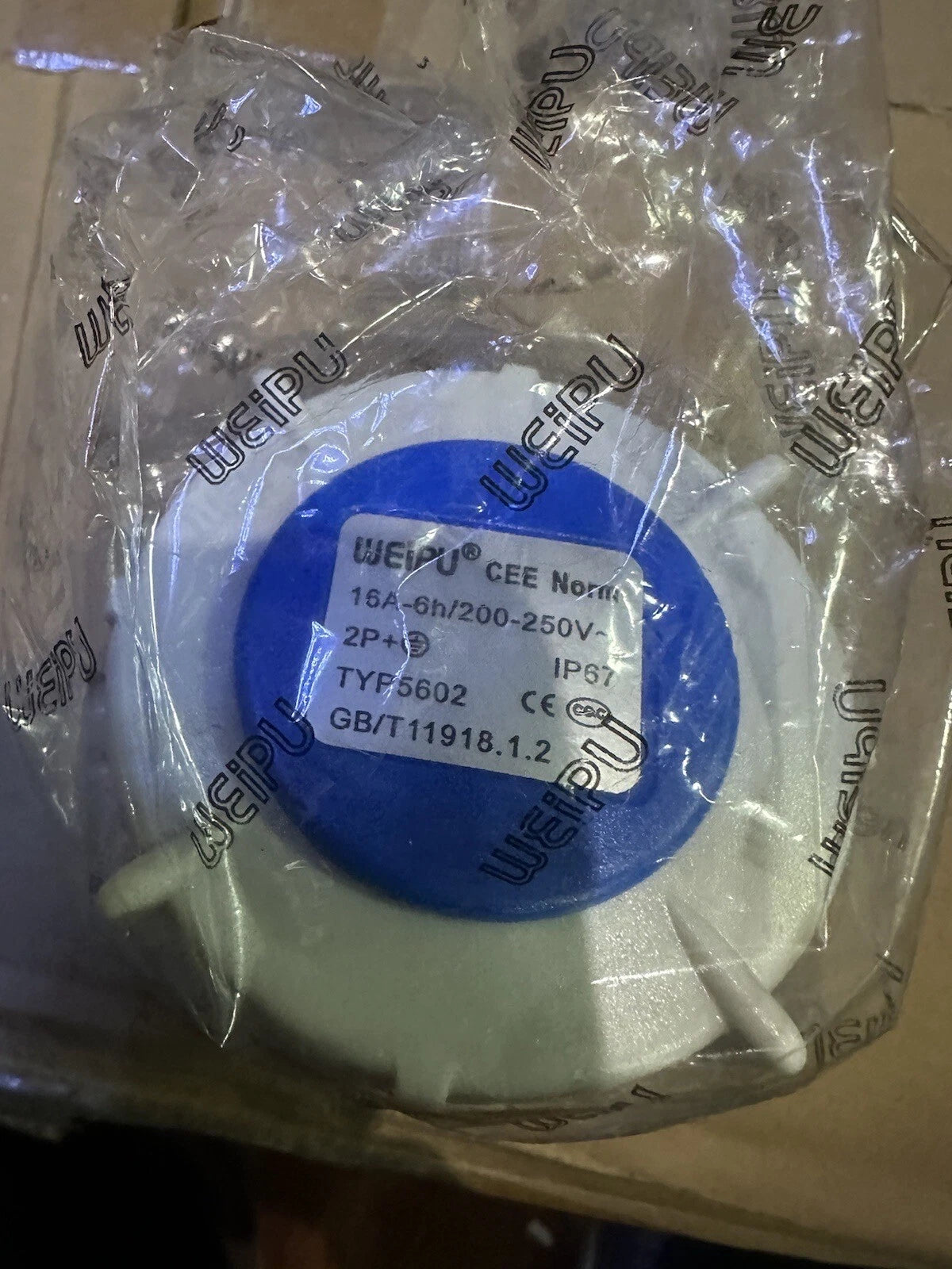 WEIPU TYP5602 16A-6h/200-250V IP67 Connector