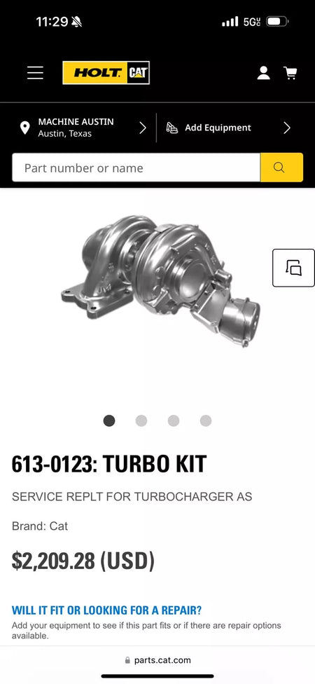 CAT 613-0123 Turbo Kit - New Sealed