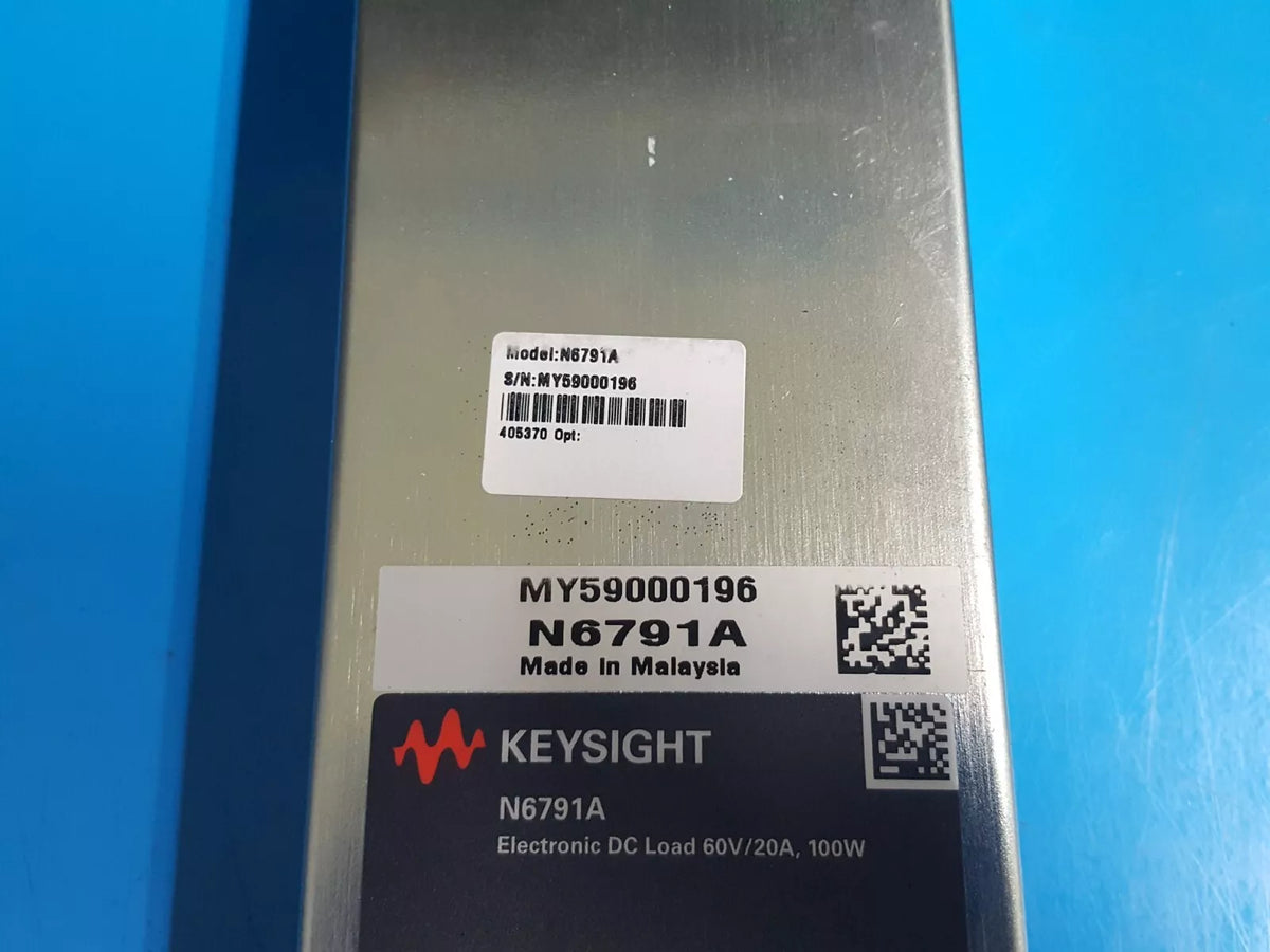 Keysight N6791A Electronic DC Load 60V/20A 100W Untested (0196)