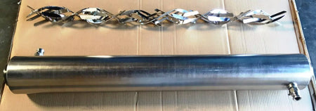 OMC B16 Jacketed SS Heat Exchanger 6 Dia X 48 OAL + 2 Spiral Blades New