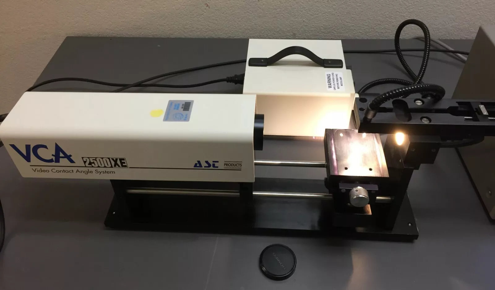 AST VCA 2500XE Video Contact Angle System with Video Monitor & Illuminator