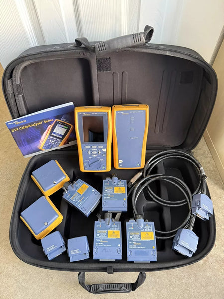 Fluke Networks DTX-1800 Cable Analyzer with DTX-SFM2 DTX-MFM2 DTX-PLA002 (Tested)