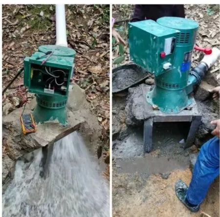 5000W Water Hydroelectric Pelton Turbine Low RPM Single-phase AC Generator