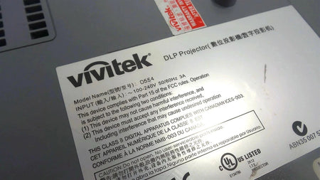 Vivitek D554 DLP Projector - HDMI - Lamp Runtime : 90 Hours - Free shipping.