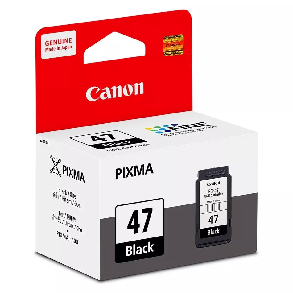 Canon PIXMA PG47 Black Ink Cartridge for High-Yield Printing