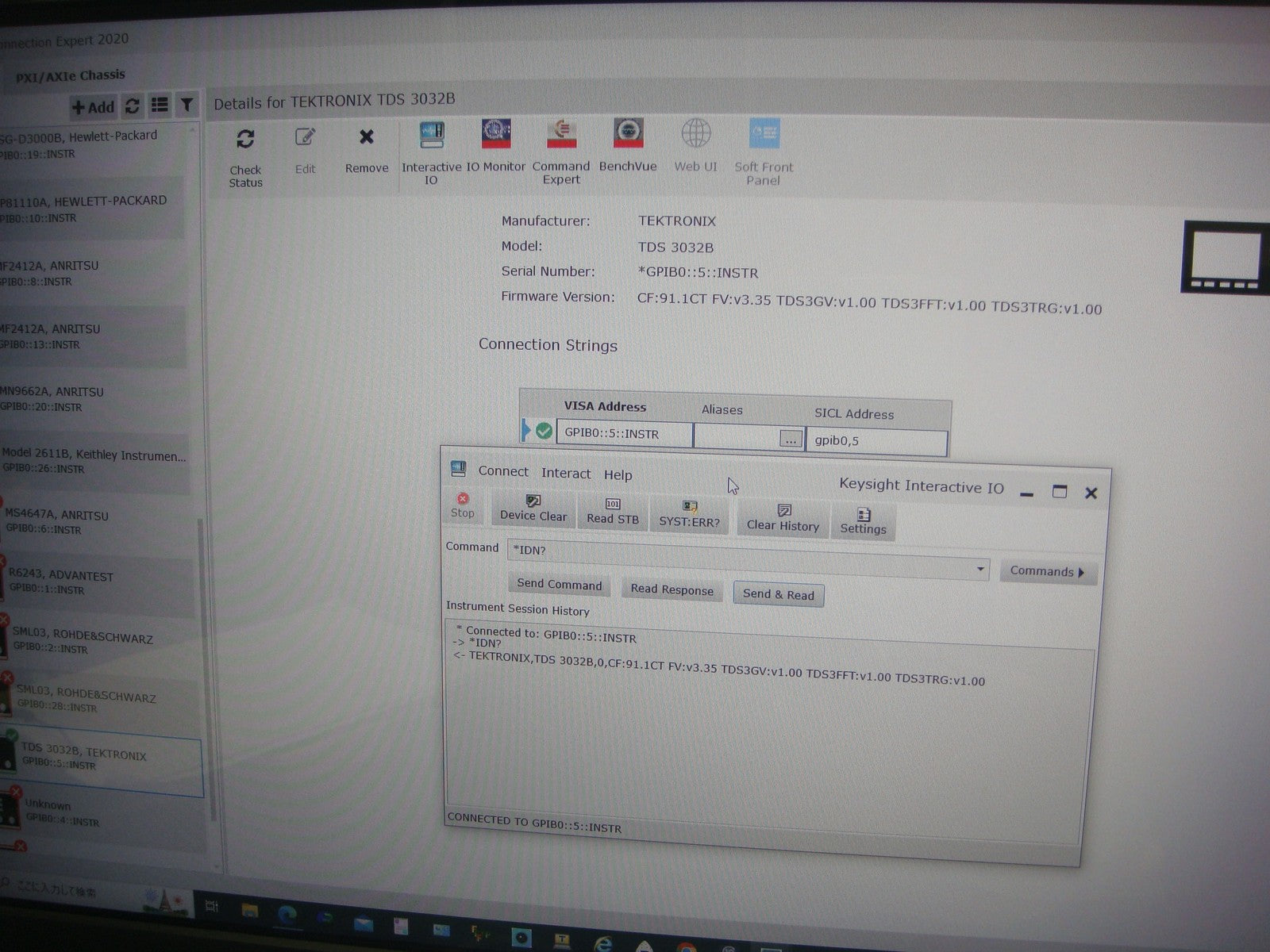 Tektronix TDS3GV GPIB RS232C VGA Interface